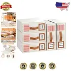 Luxe Foldable Bed Sheet Storage - 5 Pack with Zipper & PVC Window for Easy Use