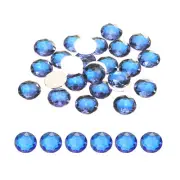 50Pcs Flat Back Round Acrylic Rhinestones 16mm Deep Blue Crystal Rhinestones