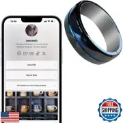 Tungsten Ring Digital Business Card - Waterproof NFC Ring - Social Media Shar