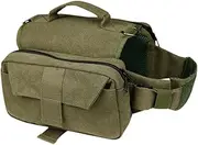 Dog Backpack Canvas Pet Backpack Harness Lightweight Comfortable Practical Dog Saddle Bag for Hiking Camping Picnic Outdoor