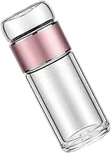 UTHCLO Portable Glass Tea Infuser Bottle Leak Water Separation Cup for Loose Leaf Tea Stylish Design for Home Brewing