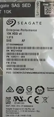 SEAGATE 1.8TB 10K 12GBPS EMLC SED HDD ST1800MM0068 00MX132-03-CT