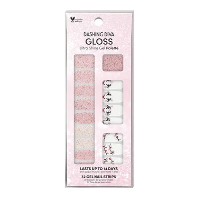 Dashing Diva Gloss Holiday Nail Strips - Light Show | UV Free, Chip...