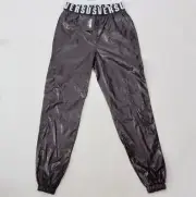 New Versus Versace track pants sweatpants 38 US Small black logo waistband