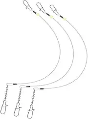 3Pcs Fishing Leaders Tackle with Swivels Snap Professional Tools Gear Equipment Fishing Saltwater Rigs for Outdoor Activities