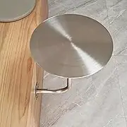 Counter Patio Bar Table, Round Metal Pub Bistro Cocktail Table for Indoor Outdoor Use, Wall Mounted Coffee Drink Table Kitchen Dining Desk, Stainless Steel Bistro Table for Wall