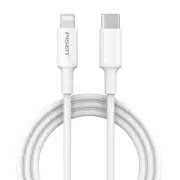 O-Pisen 1.2m Lightning to USB-C PD Fast Charge Cable White Ultimate Durability