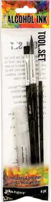 Tim Holtz Alcohol Ink Tool Set-Includes 3 Brushes & Mini Mister TAC58779