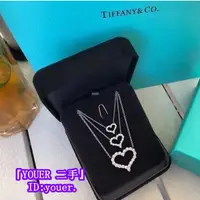 在飛比找蝦皮購物優惠-二手正品Tiffany 蒂芙尼 鉑金鑽石 愛心項鏈 小/中/