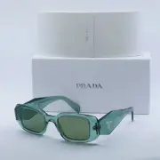 PRADA PR17WS 11R10E Transparent Sage/Green Mirror Internal Silver 49-20-145 S...