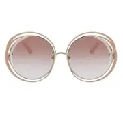 NEW Chloé Carlina 59mm Round Gradient Overlapping Infinity Ring Frame Sunglasses