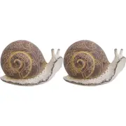 2PK LVD Rusty Snail Patrick Resin Figurine Display Decor 10.5cm