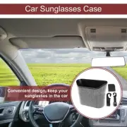 Car Sunglasses Case Universal ABS,Rhinestones White 7.68"x5.91" 1 Pcs