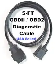 5FT OBD2 OBDII Cable for Cen-Tech CenTech 94217 Code Scanner Code Reader Tool