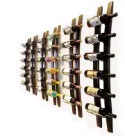 Wall Mounted Wine Rack Wooden, Barrel Stave Wine Rack, Wood Wine Bottle Holder -