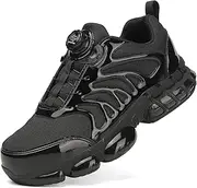 [NIFOFISE] Safety Trainers for Men Women Steel Toe Cap Trainers Swivel Buckle Breathable Comfortable Sneakers Lightweight Non Slip Work Shoes Men Boots