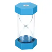 1 Min Sand Timer, Hexagon Small Sandy Clock, Count Down Sand Glass Sky Blue