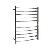 Hotwire Heated Towel Rail - Curved Round Bar (H900mmxW700mm) with Timer - Chrome