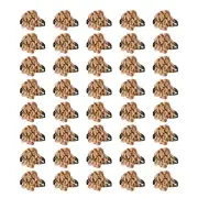 40Pcs 1" Ribbon Flowers Bows Mini Satin Roses Flowers Coffee