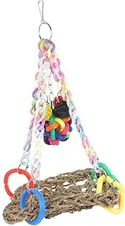 ORFOFE 1Set Hanging Bird Swing Hammock for Parakeet and Cockatiel Bird Stand for Cage Climbing and Playing for Bird Creations