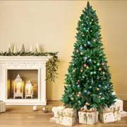 Santaco Slim LED Christmas Trees with Lights 8 Flash Mode 1.5M 1.8M 2.1M 2.4M