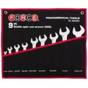 Force 9 Piece Assorted Imperial Double Open Ended Spanners Set - 50925SC