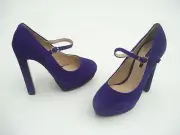 TONY BIANCO SHOES SUEDE HEELS LADIES FORMAL DRESS SIZE 6 WORK PARTY PLUM
