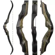 62" Archery Recurve Bow 20-60lbs Limbs Takedown Wooden Riser Bow Target Hunting