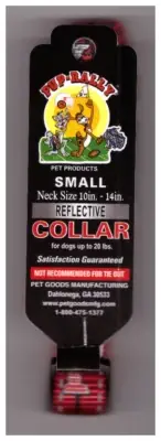 Pup Rally Arkansas Razorbacks Dog Collar Reflective Small 10"-14" New