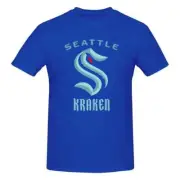 Seattle Kraken NHL Hockey Team Mens T-Shirt Blue Large