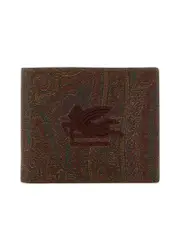 Etro Embroidered Synthetic Leather Wallet