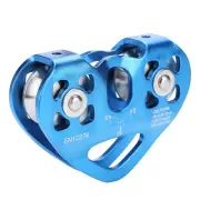 30 kN Zipline Pulley 6700LBS Zip Line Tandem Dual Trolley Kit for Cable & Rop...