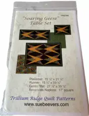 SOARING GEESE Placemats Runner Napkins Trillium Ridge Quilt Patterns