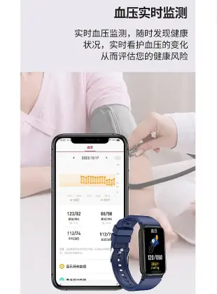 新款TK72智慧手錶測血糖手錶 自動監測遠程關愛 測血壓心率手環 藍芽手錶 睡眠監測 訊息提示 健康運動記步手環 送禮