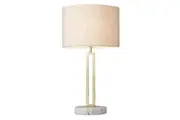 Ainsley Table Desk Lamp Marble Base Metal Body - Grey