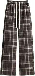 [Generic] Women Knitted 2 Pcs Pullover Sweater+Vintage Plaid Drawstring Pants Sets