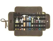 Tool Bag Heavy Duty 16OZ Waxed Canvas Tool Rolls with Canvas Straps Closure W...