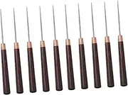 Homoyoyo 10Pcs Wooden Handle Scratch Awls Durable Sewing Tools for DIY Craft and Repair Smooth Gliding Awl Tool for Precision Hole Punching and Positioning