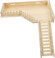 GANAZONO Hamster Cage Climbing Platform with Ladder Hamster Ladder for Pet Exercise Play Rest for Hamsters Chinchillas Rats Easy to Clean Maintain
