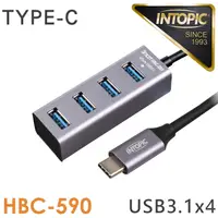 在飛比找PChome24h購物優惠-INTOPIC 廣鼎 USB3.1 Type-C高速集線器(