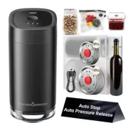 Mason Jar Vacuum Sealer Kit with 10 Pcs Patented Reusable Lids, 4-in-1 Automatic