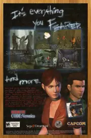 2000 Resident Evil Code Veronica Dreamcast Print Ad/Poster Official Promo Art