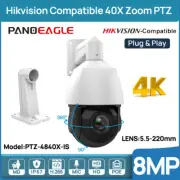 4K 8MP Hikvision Compatible 40X Optical Zoom PTZ Camera Auto Tracking IR MIC POE