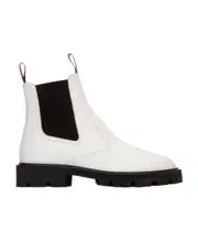 Logo booties 39.5 white