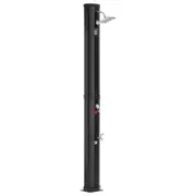 Outdoor Solar Heated Shower, 35L Poolside Shower Kit with Shower Head and Foot Shower Tap, Double Buckle Fast Assembly W/ Pre-Drilled Holes for Outdoor Backyard Poolside Beach