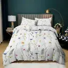 King Duvet Cover, Soft Super King Size White with Zipper Closure 4 Ties