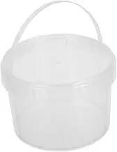 HOMOBABE Transparent Bucket Cleaner Beverage Lid Countertop Goods Pail for Kitchen Drinks Organizers Cooler Industrial Pails for Paint Storage Sink Clear Bucket for Soup Freezer All Plastic