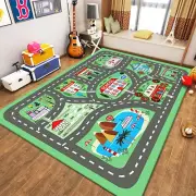 Kids Play Mat Non-Slip Carpet Playmat Extra Large Learn Walking Rug City Life...