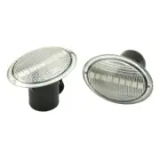 2x Clear Dynamic LED Side Marker Turn Signal Light For Fiat 500 Abarth 2007-19