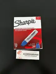 SHARPIE Extra Wide Chisel Tip Blue Market 12 COUNT